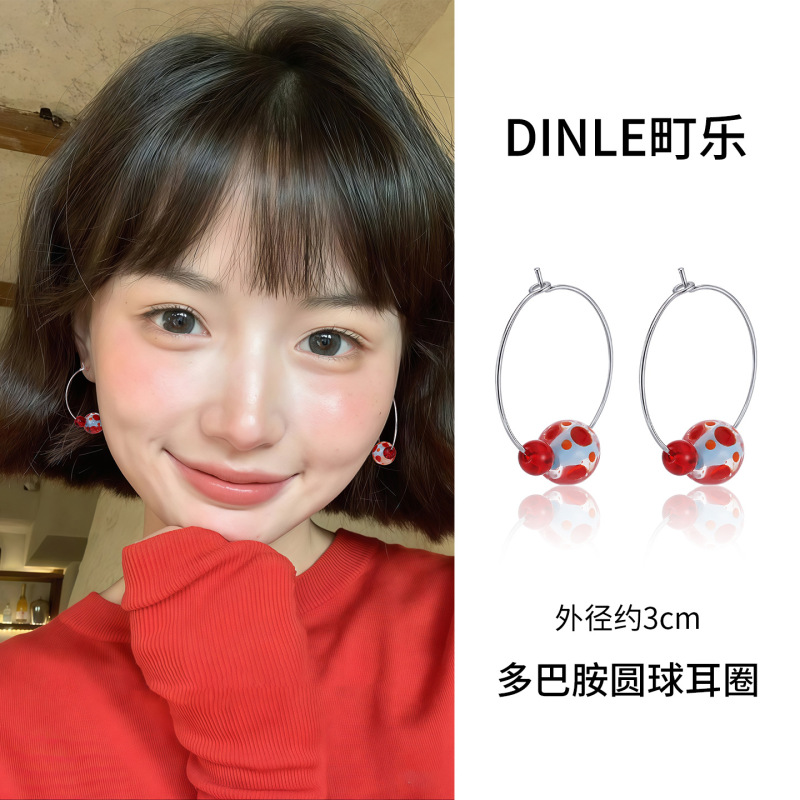 银针几何素圈大耳圈小众个性冷淡风时尚耳环百搭高级感气质耳饰女|undefined