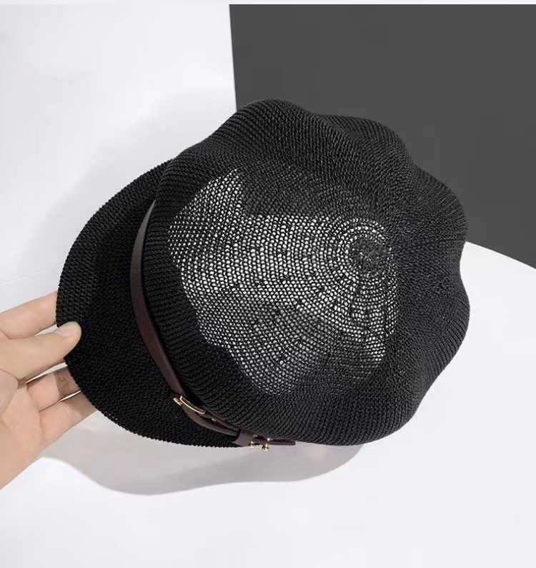 Women's Simple Style Geometric Wide Eaves Beret Hat display picture 10