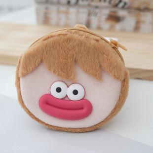 Cartoon Sausage Mouth Coin Purse Stuffed Earphone Storage Bag Student Coin Bag Mini Portable Coin Small Wallet