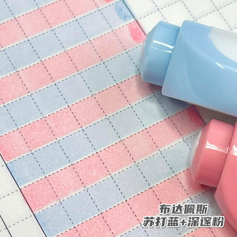 新色日本シマウマ蛍光色ペンWKT7ナチュラルマイルド系淡いダブルカラーマーカー学生手|undefined