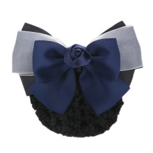 酒店服务员头花韩版电信移动空姐护士银行网花工装盘发网兜头饰