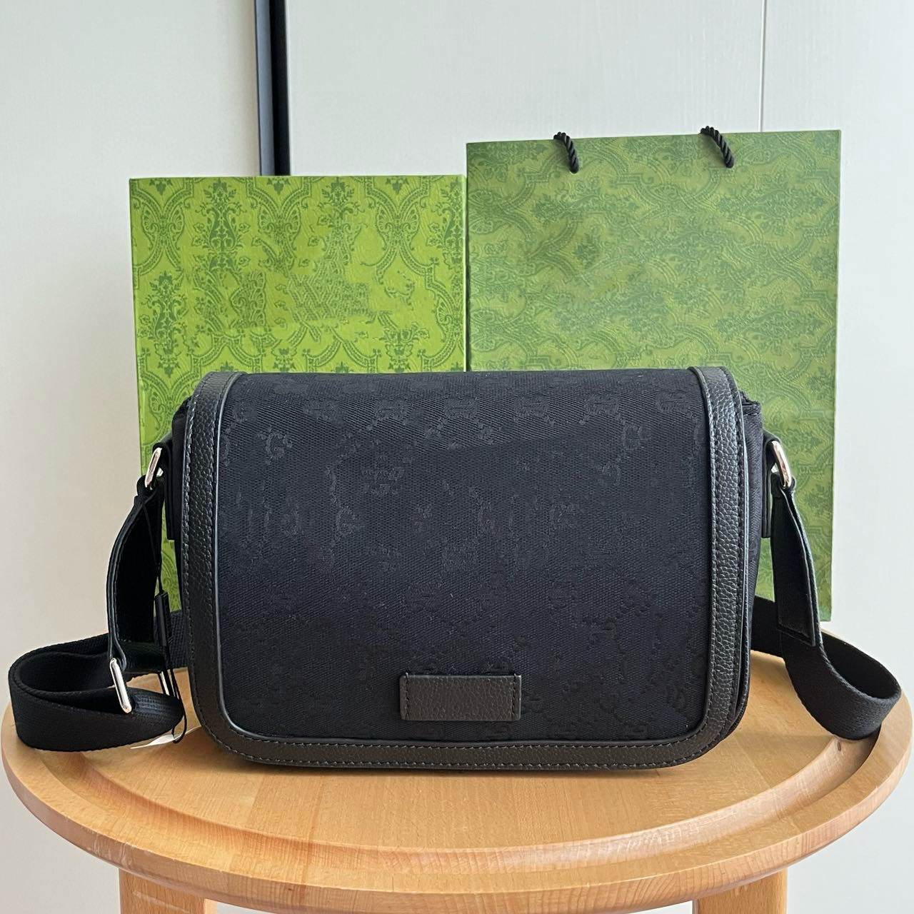 Gucci Messenger Bag Black GG Canvas