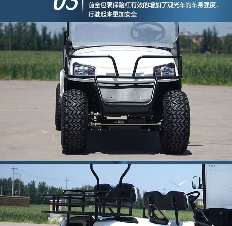New Model Golf Cart Electric Four-Wheeler 2-8 Seat Sightseeing Car for Tourist Areas and Parks