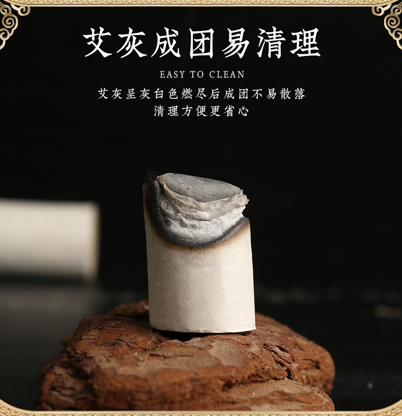 Three Year Aged Moxa Rolls Pure Mugwort Handheld Moxibustion Stick 30 to 1 Moxa Cones 54 Pieces preparation