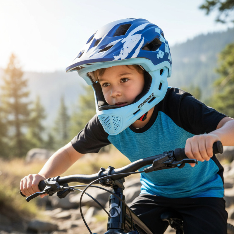 キングバイク子供スポーツフルヘルメット自転车ローラースケートボードライディングヘルメット6-12歳子供ヘルメット男|undefined
