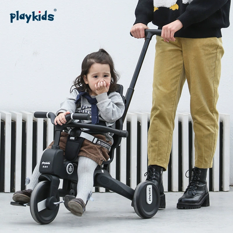 Children's foldable three-wheeled bike, cart, 1-3-5 years