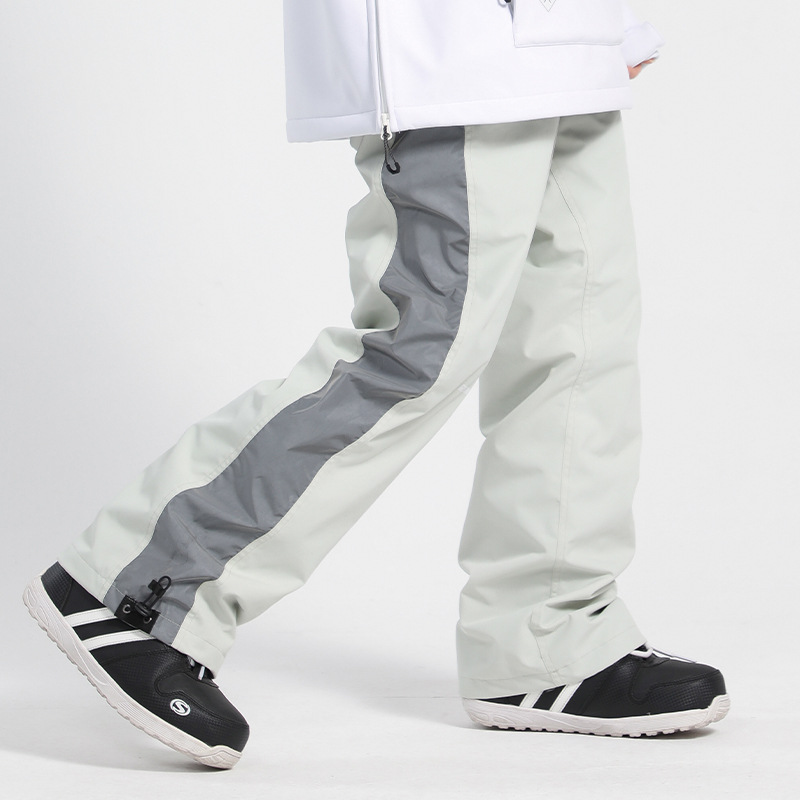 Snowpants women's double board thickened warm waterproof dazzg color luminous night show_voghion.com