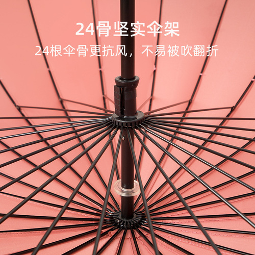 24-bone umbrella that blooms when exposed to water, long-handled double umbrella, extra large storm-proof business men's umbrella, straight pole car umbrella