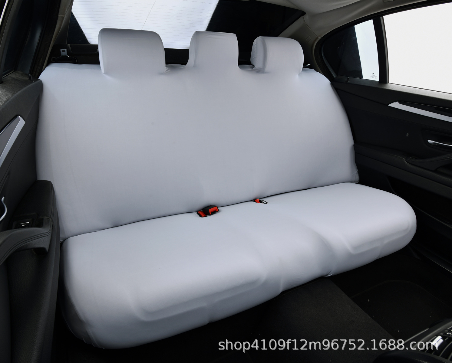 Ice Silk Cool Car Rear Seat Cover Elastic One-Piece Universal Car Seat Cushion Cover Fully Surrounded by Breathable Dustproof