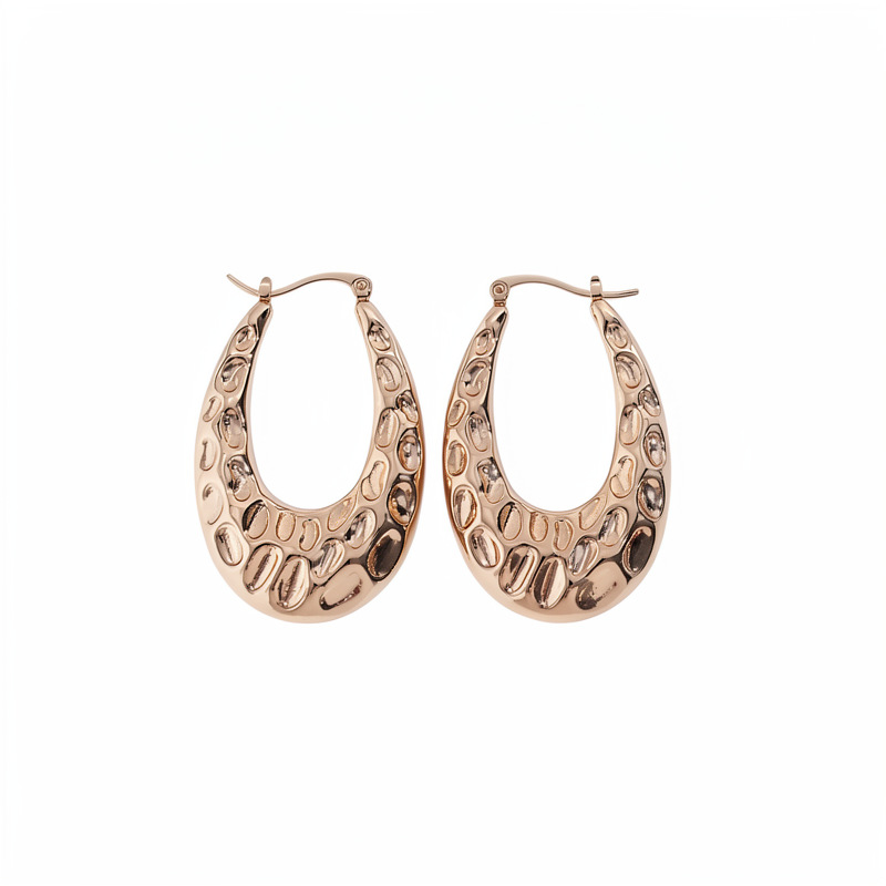 Europa y los Estados Unidos transfronterizos metal plegado en forma de U personalidad exagerada pendientes geométricos nicho de alta sensación orejetas para mujeres