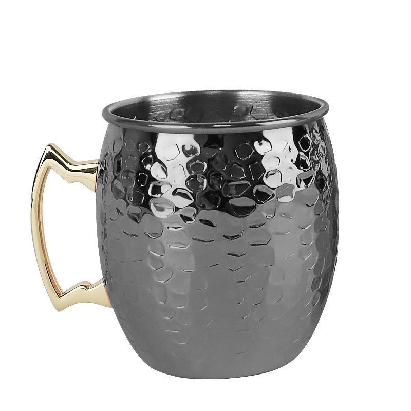 304 tazas de mula de Moscú de acero inoxidable con estampado de martillo de metal Copa de bronce retro Copa de bronce Copa de música Festival Copa de tambor image 4