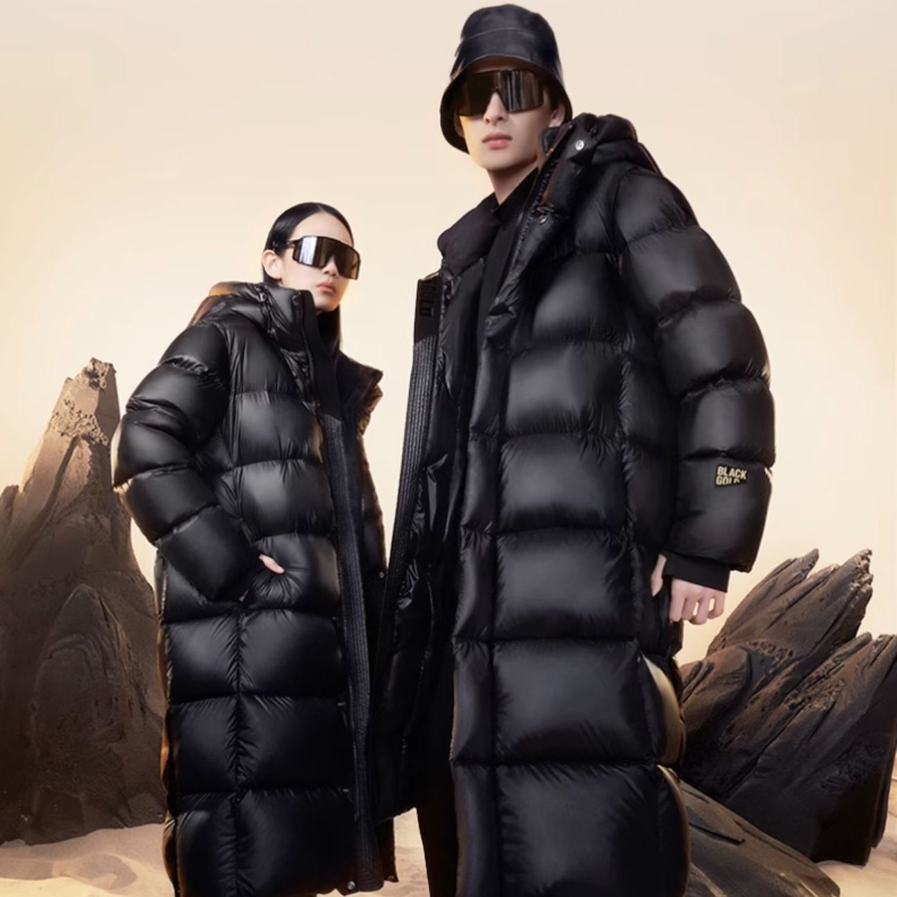 Shopping Mall White Goose Down Jacket For Men And Women Puff2.0 Eight-lattice Couple Long Down Jacket Winter Warm Thickened Jacket