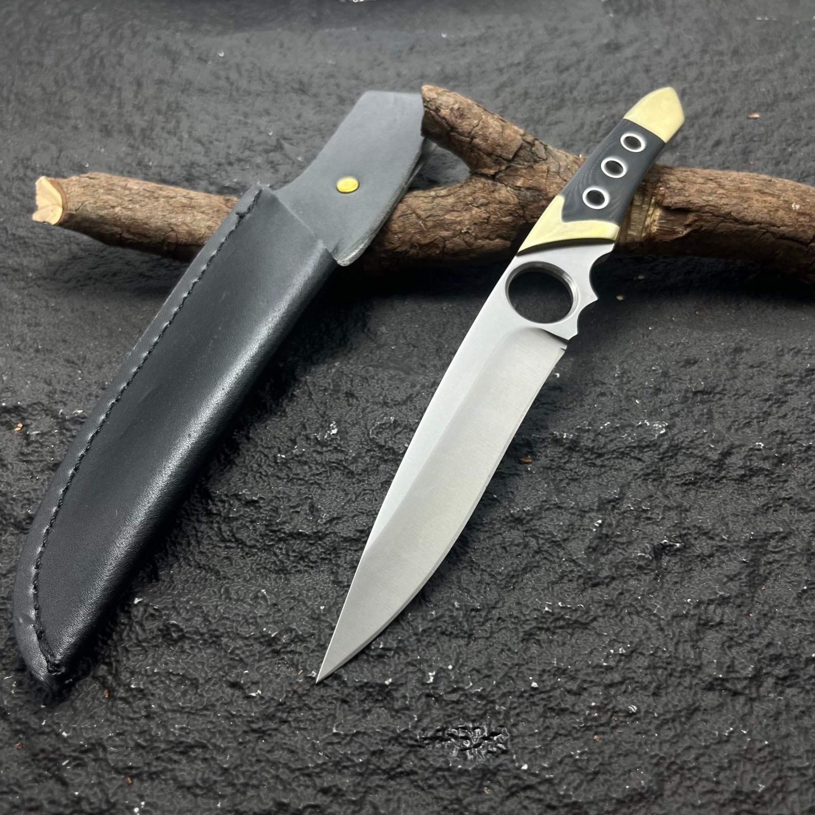 户外多功能水果刀野外求生刀随身便携露营切肉刀野营手把肉小刀子