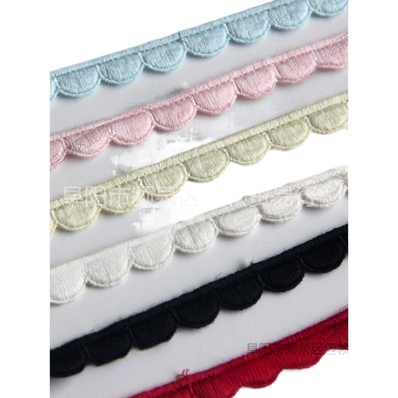 수제 DIY 의류 액세서리/일 싱글 레이스 자수 폴리 에스테르 수용성 부드러운 자수 레이스 1CM