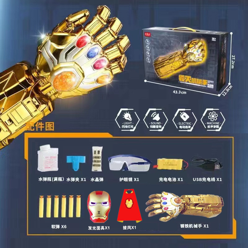 파괴의 손 업그레이드 버전 + 빛나는 마스크 + 망토