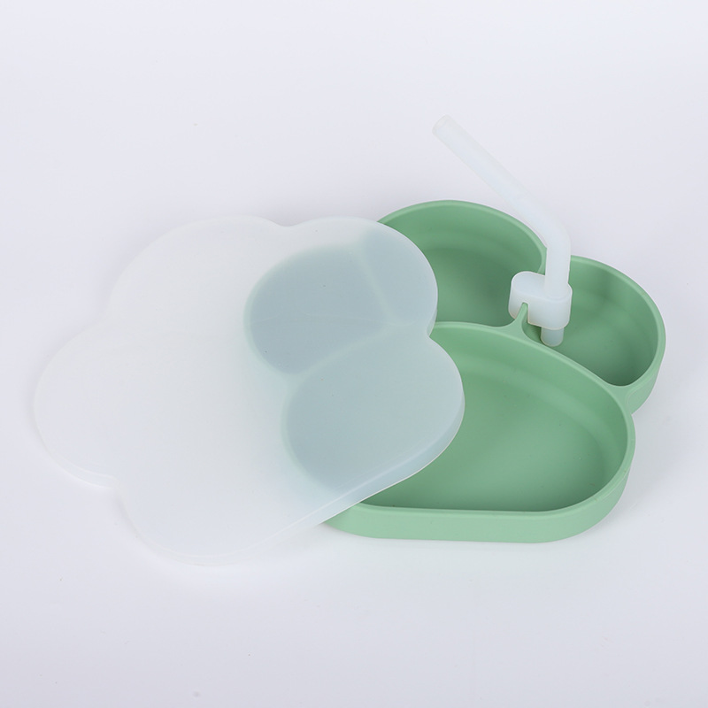 녹색 판 + 투명 뚜껑 + 빨대 + 클립