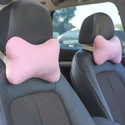 Car Headrest, Car Neck Pillow, Headrest - 1-pair-of-pink-headrests