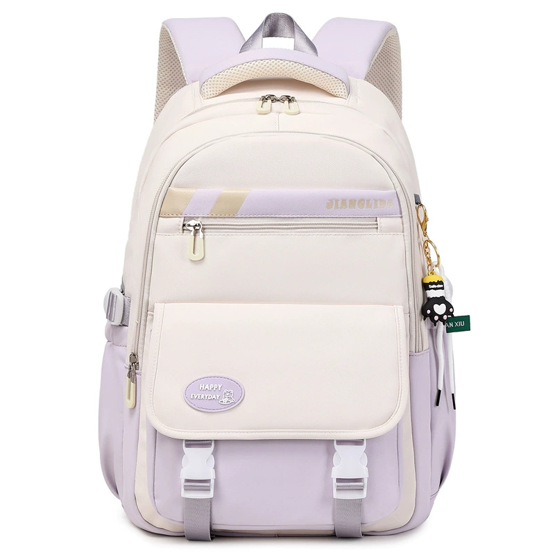 School bag, high quality waterproof capacious backpack, for secondary school, simple and elegant design