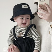 韩版宝宝帽子春秋款水桶盆帽婴儿渔夫帽男女童遮阳儿童夏薄防晒帽