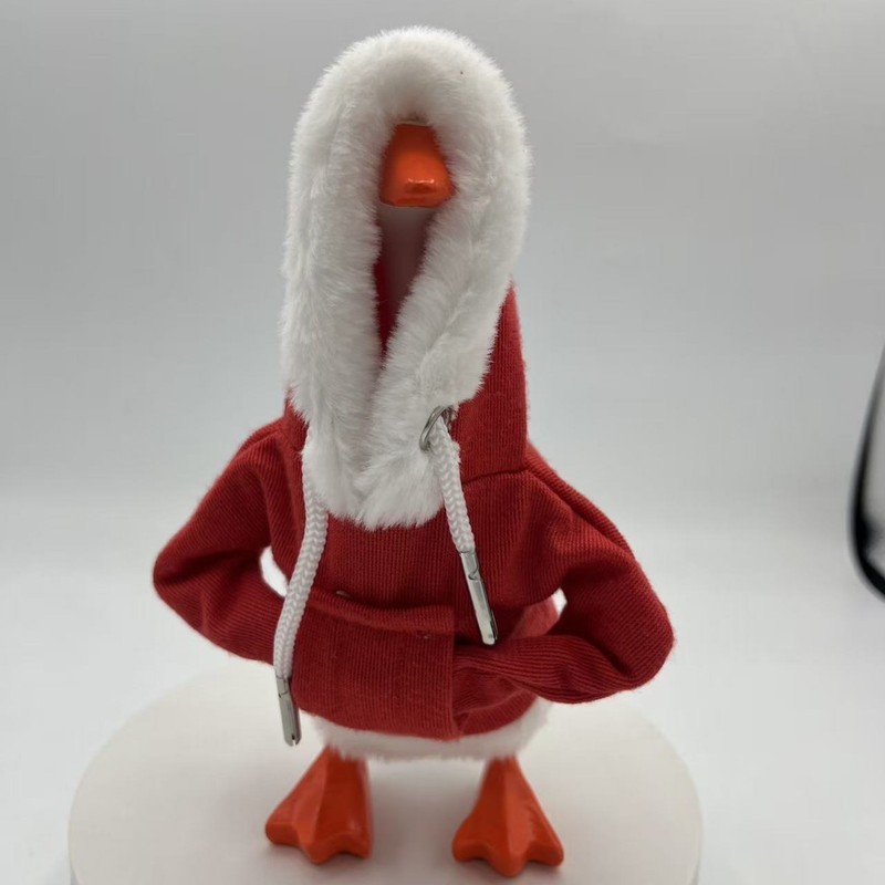 Goose Outfits Red Hoodies鹅装红色连帽衫 迷你门廊鹅服装|undefined