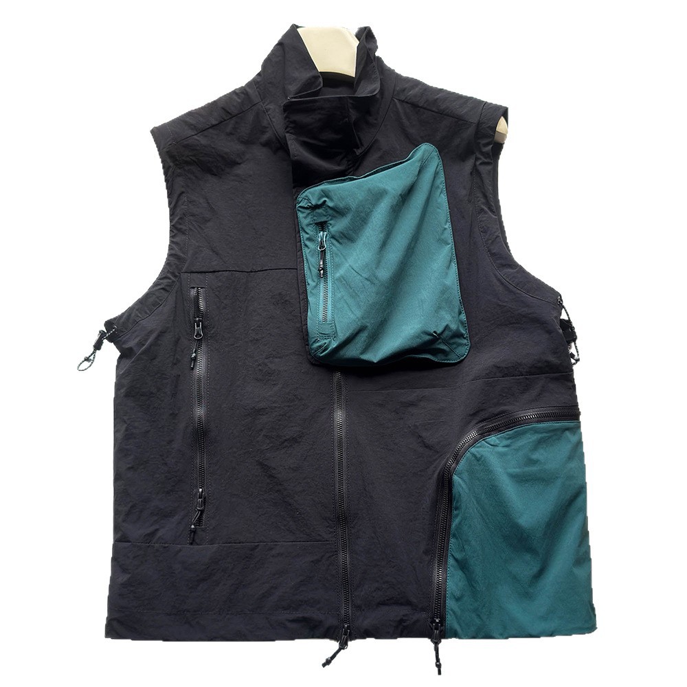 Factory Order! Autumn Couple's Outdoor Mountain-style Detachable Large-pocket Color-blocked Sleeveless Casual Vest For_voghion.com