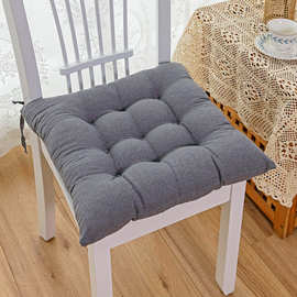 棉麻椅子垫电脑坐垫加厚家用餐椅垫办公室现代纯色学生老板汽车垫