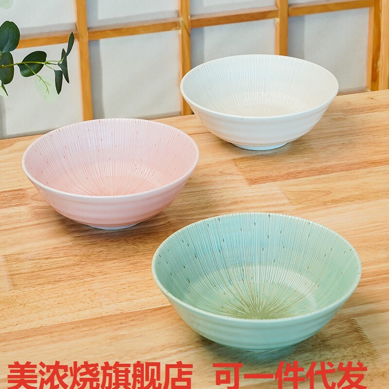 Meino Ware Japanese Imported Blue and White Glaze Kyokigenzan 8.0inch Large Soup Bowl Japanese Underglaze Color Rice Bowl Ceramic Bowl Meino Ware Japanese Imported Blue and White Glaze Kyokigenzan 8.0inch Large Soup Bowl Japanese Underglaze Color Rice Bowl Ceramic Bowl