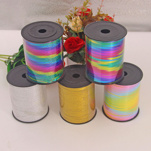 100 Yards 250 Yards 500 Yards Laser Balloon Tying String Matching Ribbon Wedding Birthday Party Decoration Glitter Ribbon