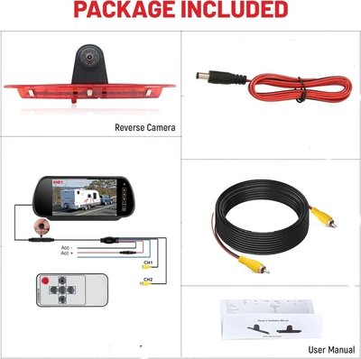 in-car reversing camera, Vehicle camera - 7inch-rearview-monitor-high-position-reversing-camera