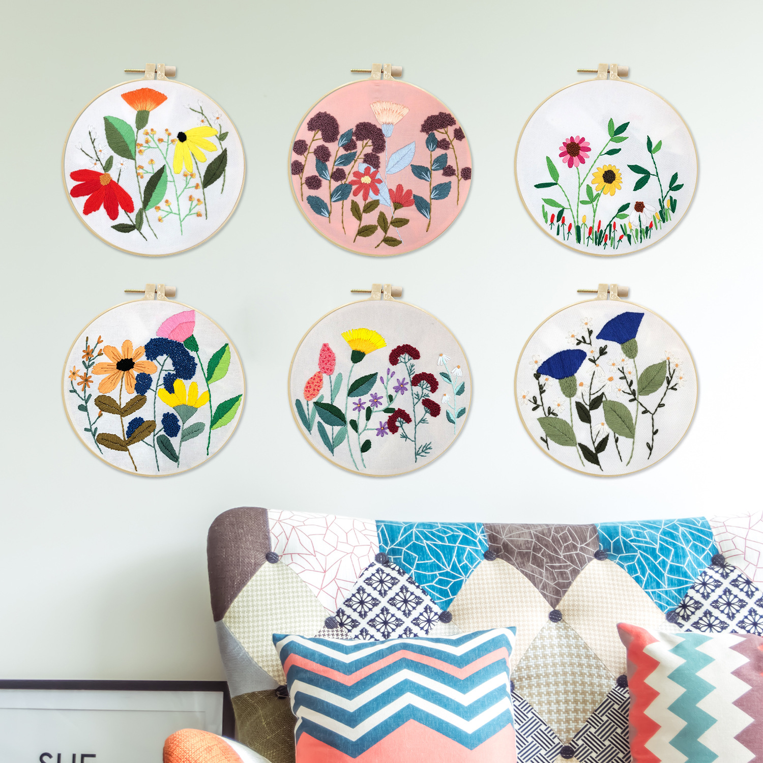 Nuevos productos bordados DIY bordado a mano material de tela paquete de fabricación creativa transfronteriza venta directa spot