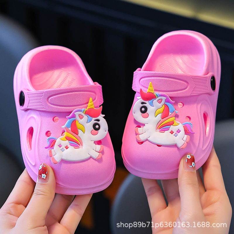 Cartoon Children's Slippers for Boys and Girls, Bathroom Baby Home Non-Slip Clogs, Breathable Children's Slippers, New Style for Toddlers