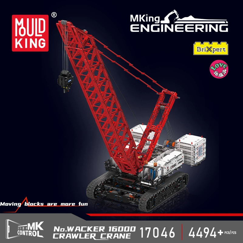 Гусеничный кран Wacker 16000 сложный конструктор для взрослых