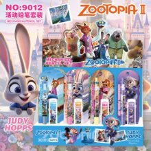 新款疯狂动物城2自动铅笔套装卡通带笔芯免削按动铅笔学生活动铅