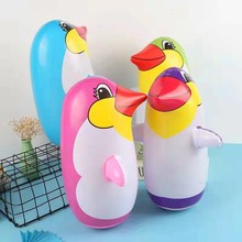 大号充气企鹅不倒翁新款儿童动物充气玩具卡通不倒翁玩具厂家批发