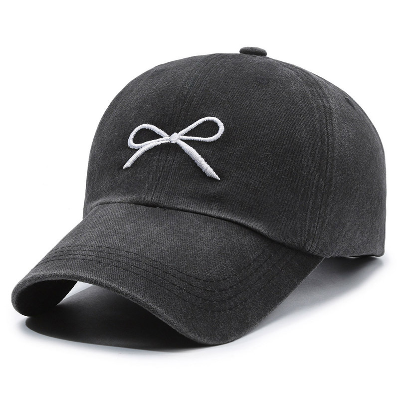 Cappellino da baseball in denim con fiocco protezione solare_voghion.com