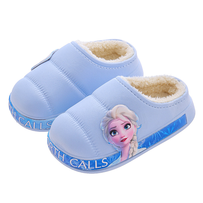 Invierno niñas algodón calentamiento de terciopelo impermeable zapatos antideslizantes para niños pequeños