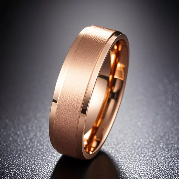 Titanium steel ring ins style non-fading gold frosted simple fashion men and women trendy stainless steel jewelry wholesale