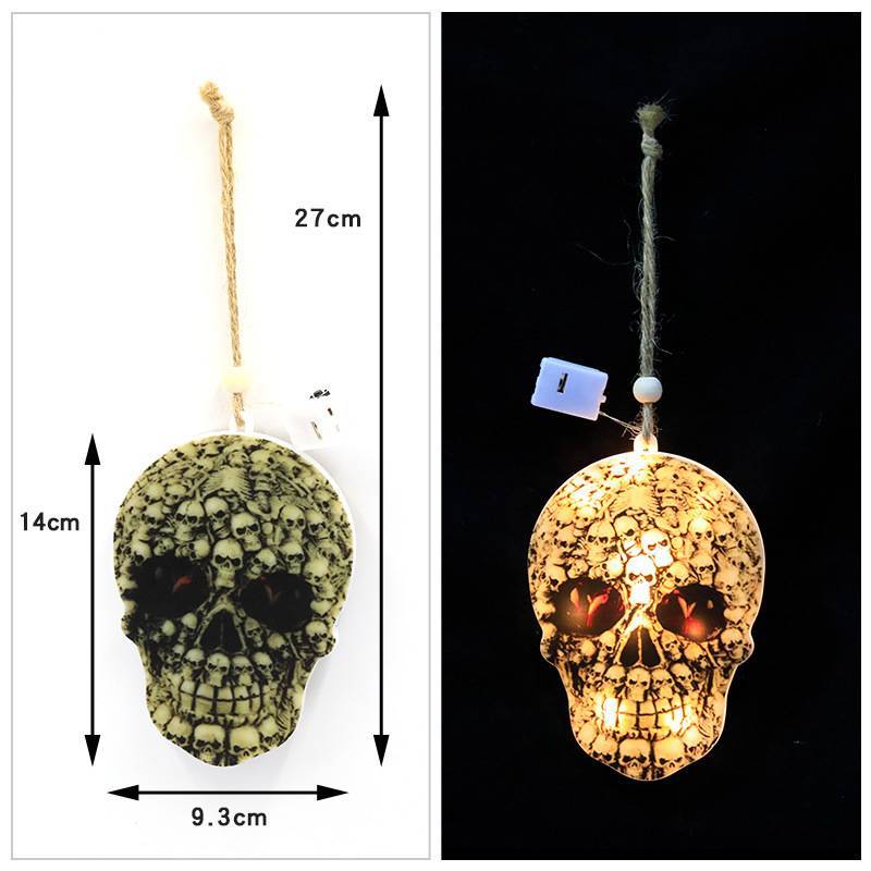 Nuevo fantasma Festival Fiesta diseño colgante Cadena de luz diablo cráneo luz LED calabaza luz Halloween decorativa luz de color