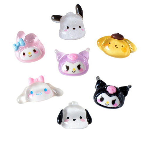 Best-selling transparent cartoon resin accessories hair accessories hole shoe cream glue accessories pj591