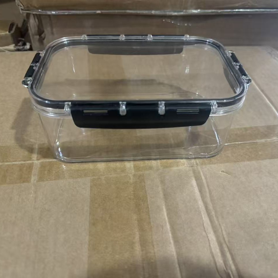 Caja de almacenamiento de refrigerador casera de gran capacidad caja de sellado de plástico transparente de refrigeración de cocina caja de almacenamiento de frutas y verduras frescas