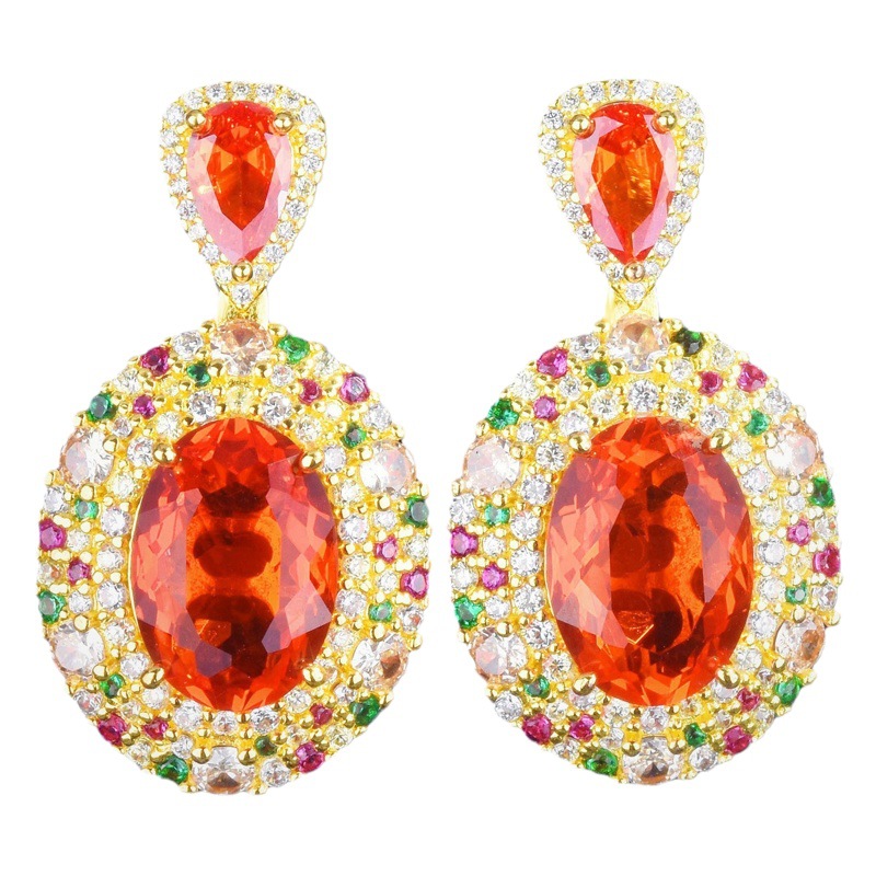 Vimi jardín papalaka colgante collar de la vendimia lujo completo diamante finda color anillo colorido tesoro traje pendientes para las mujeres