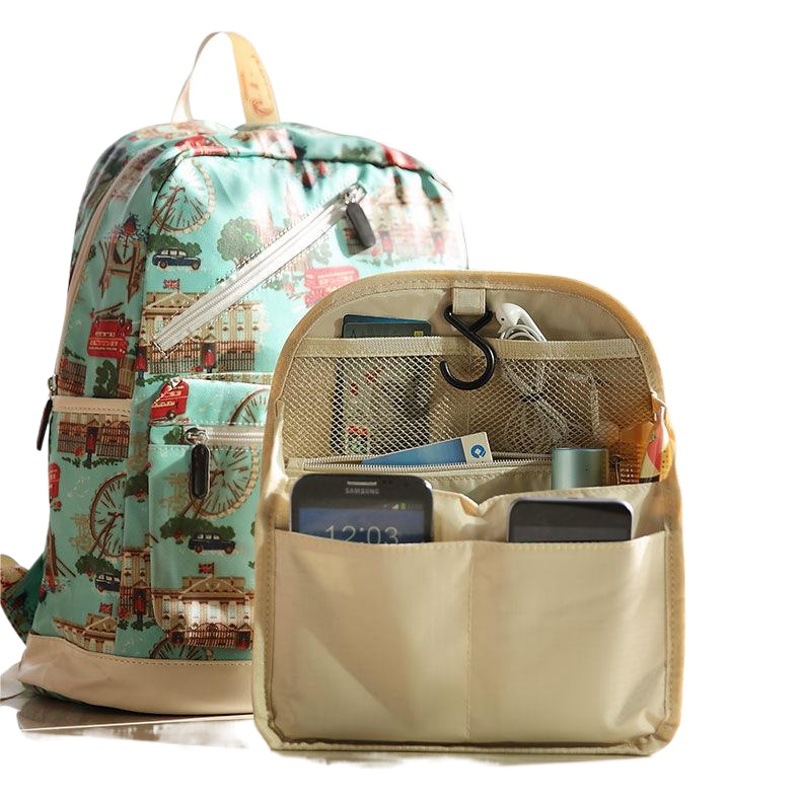 Rojo renacuajo estilo coreano impermeable Oxford tela maquillaje lavado bolsa de almacenamiento mochila bolsa de almacenamiento bolsa de forro