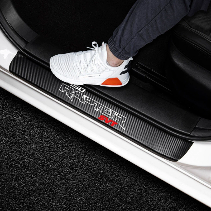 Популярная трансграничная модель, подходящая для Ford, накладка на порог автомобиля, багажник, узор из углеродного волокна, модификация кожи AliExpress Amazon