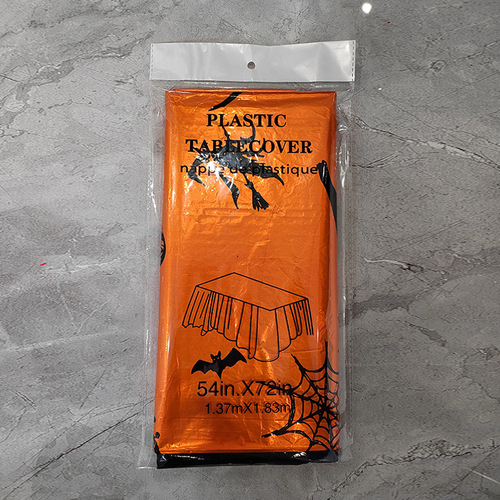 Halloween Pumpkin Skull Party Tablecloth Horror Props Scenery Halloween Party Haunted House Tablecloth
