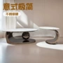 客厅意式椭圆镀金茶几