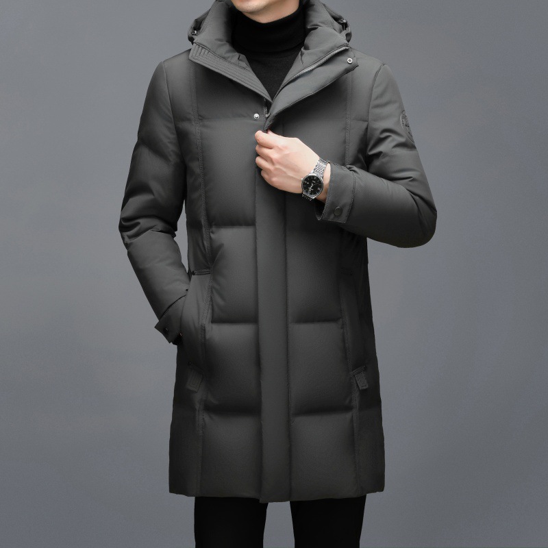 Keep warm long velvet down jacket