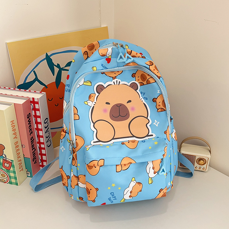 Liebre mochila de impresión universal, mochila resistente a la suciedad, moda para hombres y mujeres, mochila de tendencia ligera de gran capacidad.