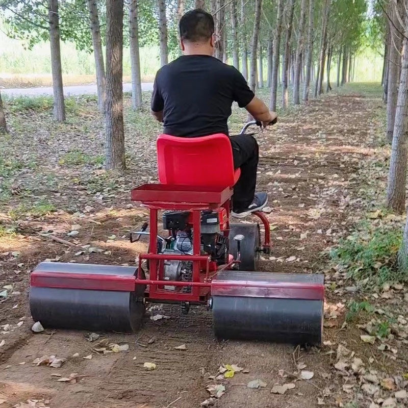 蔬菜小麦乘坐压地机汽油柴油三轮压平压实土壤耕整机农用成人懒人