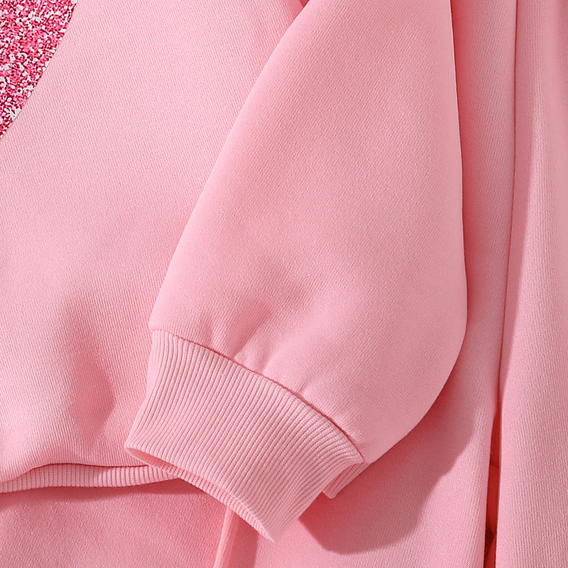 Kinderkleidung neue Stile für mittlere und große Kinder Herbst und Winter lieben langärmelige Sweatshirts und Hosen lässige zweiteilige Anzüge für Mädchen_voghion.com