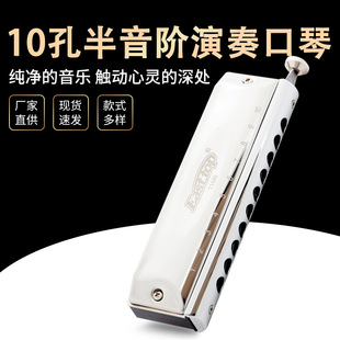 Easttop Oriental Ding 10-Hole Chromatic Harmonica T10-40 Adult Beginners Entry-Level Performance Instrument